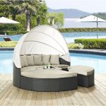 Brayden Studio® Tripp Patio Daybed with Sunbrella Cushions .