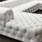 Tufted Soho sofa, Round Sectional, white sectional, furniture .