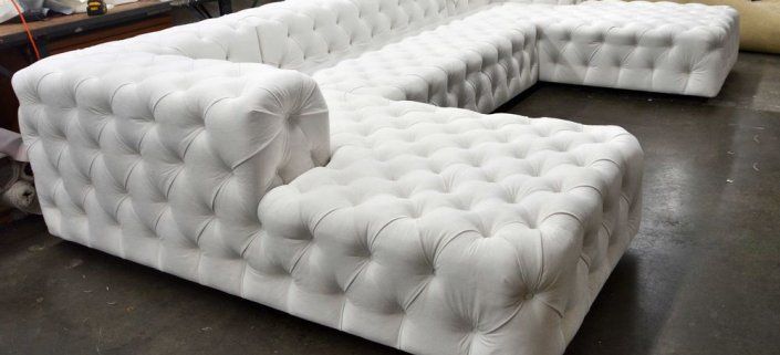 Tufted Soho sofa, Round Sectional, white sectional, furniture .