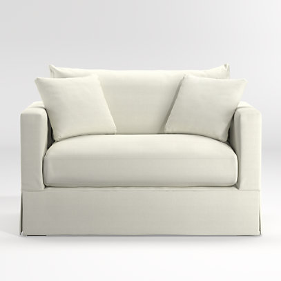 Willow White Twin Sleeper Sofa + Reviews | Crate and Barr