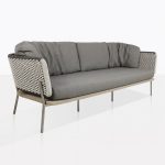 Studio Rope Sofa Two Tone Weave in Cream and Gray | Teak Warehou