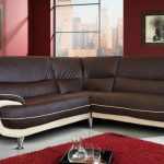 Two Tone Leather Corner Sofa | Leather corner sofa, Small room .