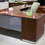MODERN U-SHAPED EXECUTIVE DESK With Metal and Wood Designer Office .