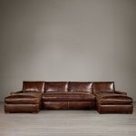 Maxwell Leather U-Chaise Sectional | Leather sectional, Leather .