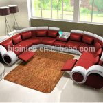 New Design Modern Creative U Shape Genuine Leather Sectional Sofa .
