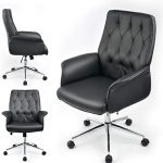 Amazon.com: ComHoma Modern Home Office Chair Vegan Leather .