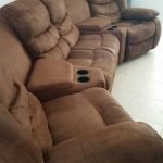 New (never used) - Mocha, Chocolate Brown Sectional Entertainment .