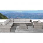 Vardin 9 Piece Sectional Set with Cushions Rosecliff Heights Frame .