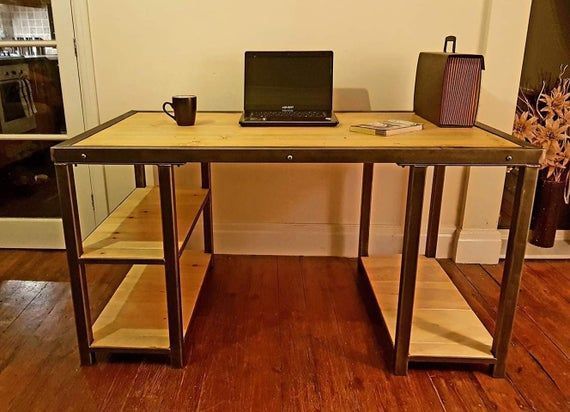 Industrial Style Rustic Office Desks Workstation Computer Desks .