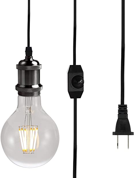 Dimmable Plug in Pendant Lighting E26 Vintage Edison Industrial .