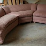 STUNNING RARE curved 3 piece Vintage Mid Century 60s sectional .
