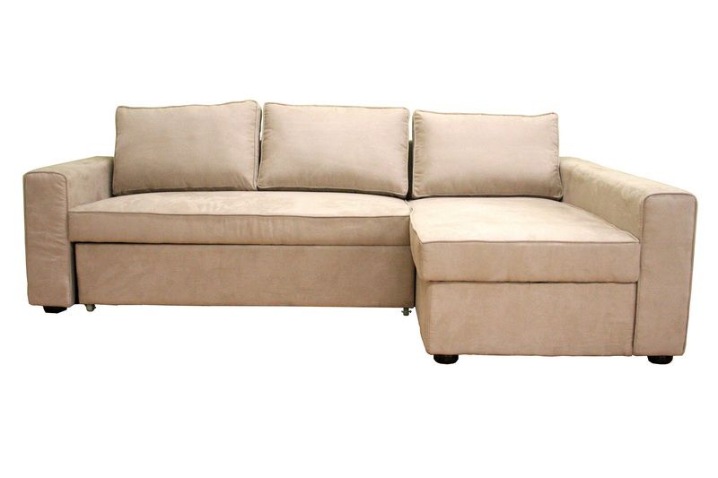 Sophisticated Curved Sectional Sofa in Micro Fabric | Sectional .
