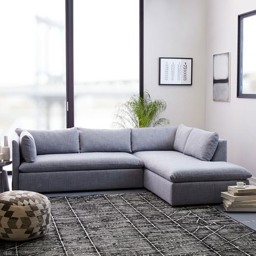 Shelter 2-Piece Terminal Chaise Sectional | Sectional sofa couch .