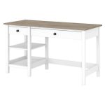 Bush Furniture Mayfield Traditional Pure White Computer Desk in .