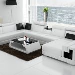 Olympian Sofas Novara White Leather Corner Sofa - Sectional Sof