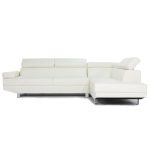 Shop Modern White Contemporary Bonded Leather Sectional Sofa .