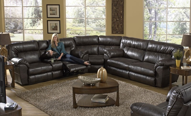 Nolan Recliner 3-Piece Sectional with Power Love Seat - Living Ro