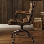 Harith Vintage Brown Top Grain Leather Executive Office Chair by Ac