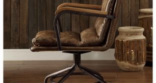 Harith Vintage Brown Top Grain Leather Executive Office Chair by Ac