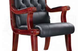 China Swivel Leather Executive Office Chair with Solid Wood Foot .