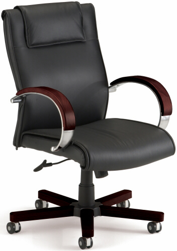 Leather Executive Office Chair - Mid Back Leather Executive Office .