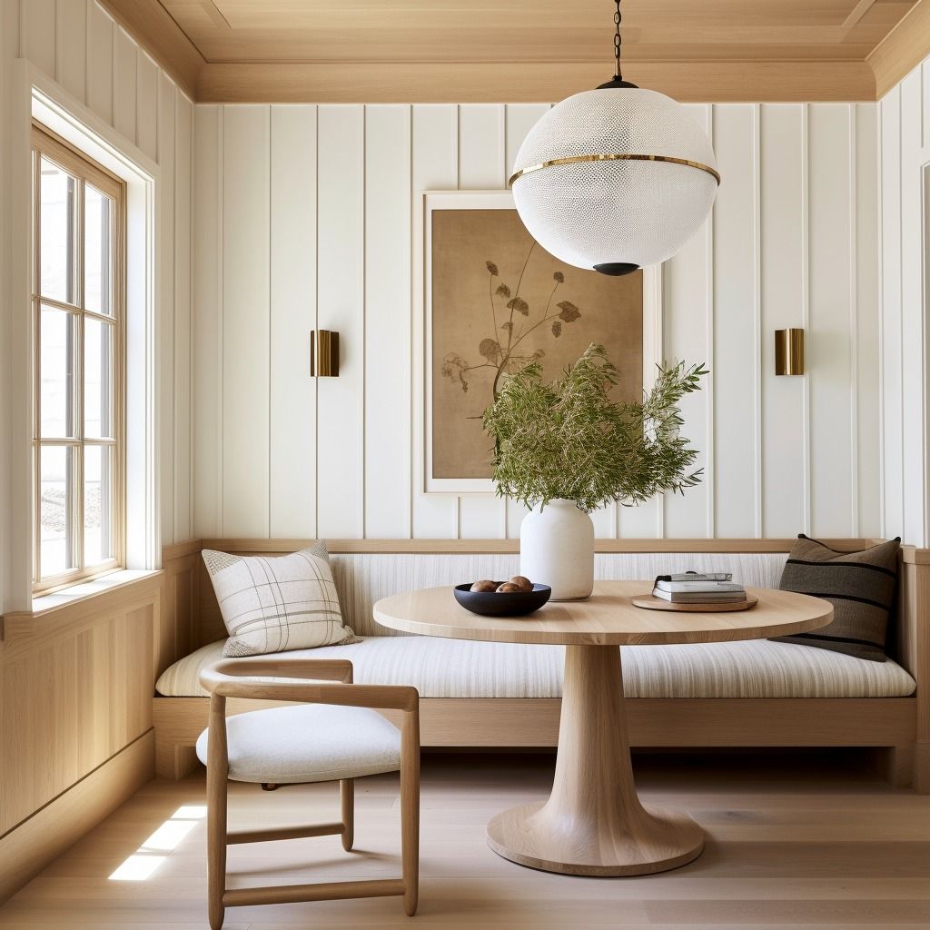 breakfast nook table with bench