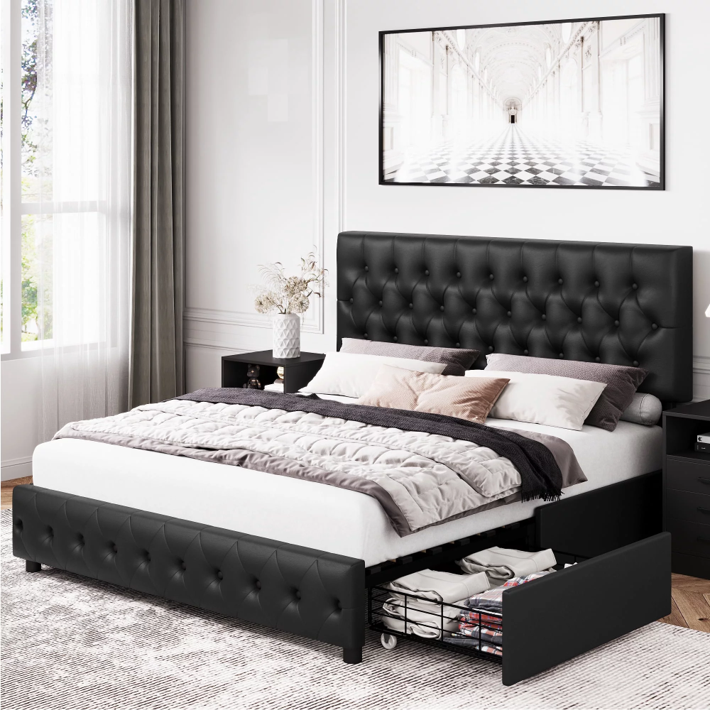 Upgrade Your Bedroom with a King Size Platform Bed Frame with Headboard