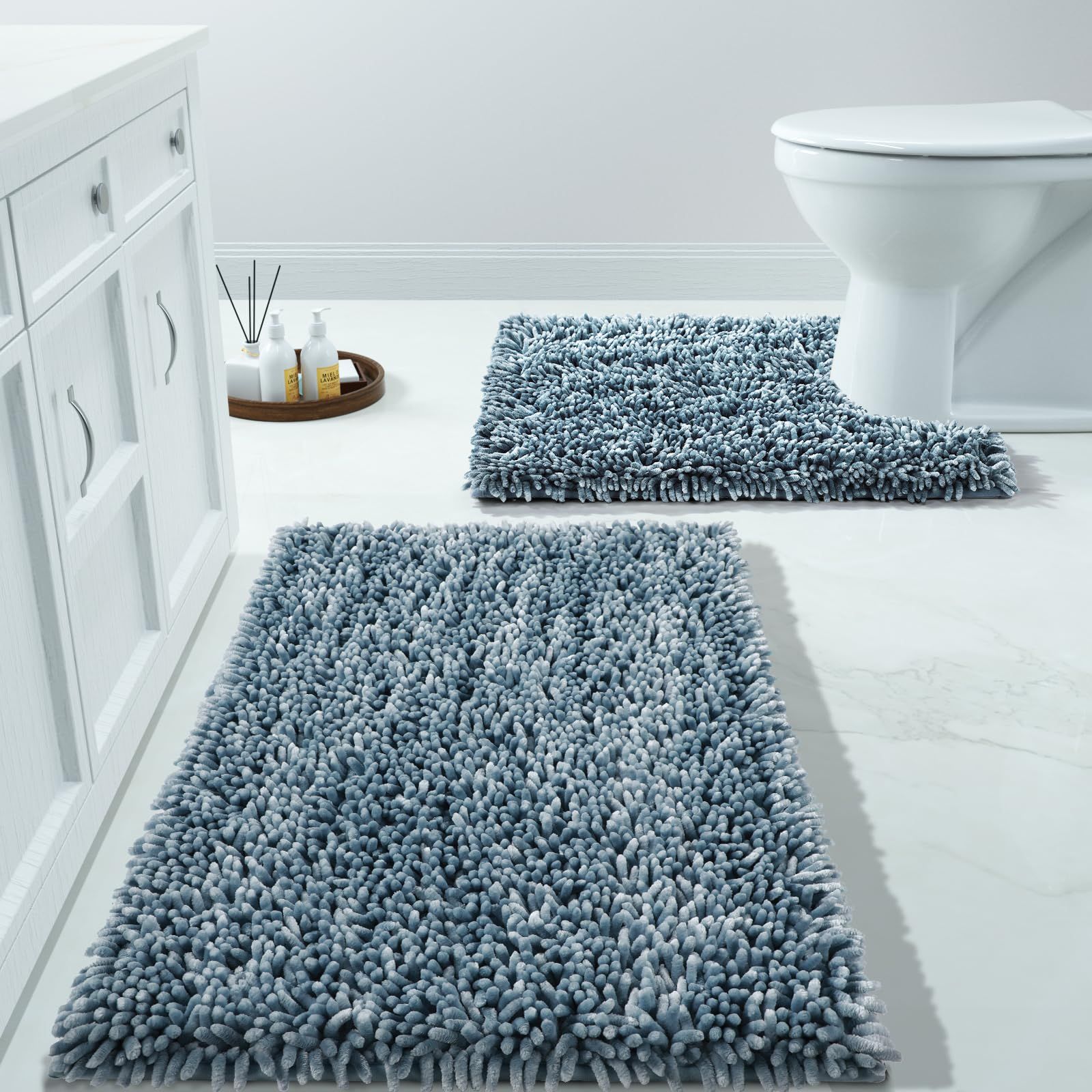 Modern 4 Piece Bathroom Rug Set