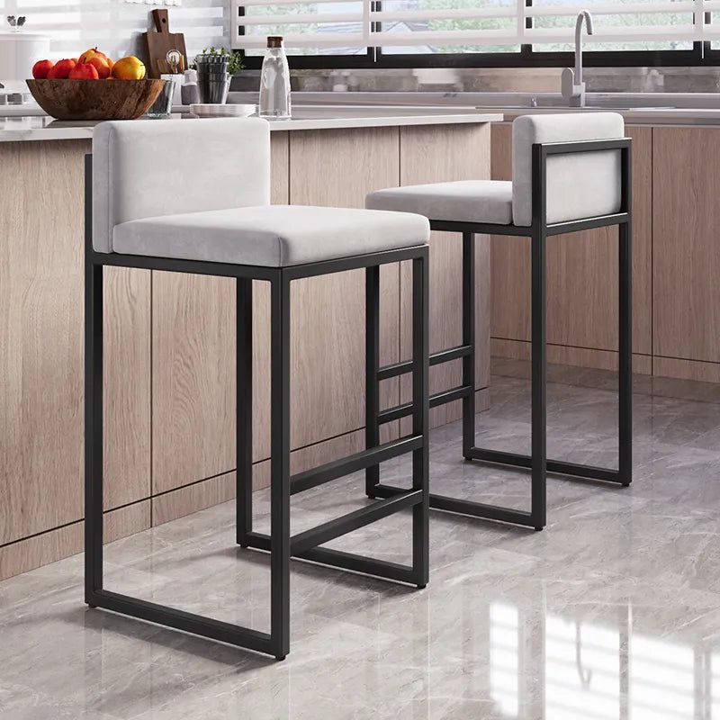 black and white counter stools