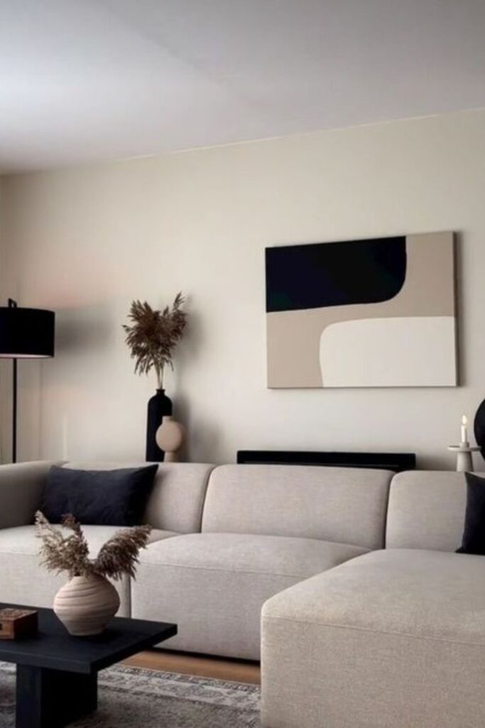 black and white room ideas with accent color