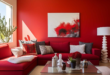 Contemporary Red Living Room Furniture Decorating Ideas
