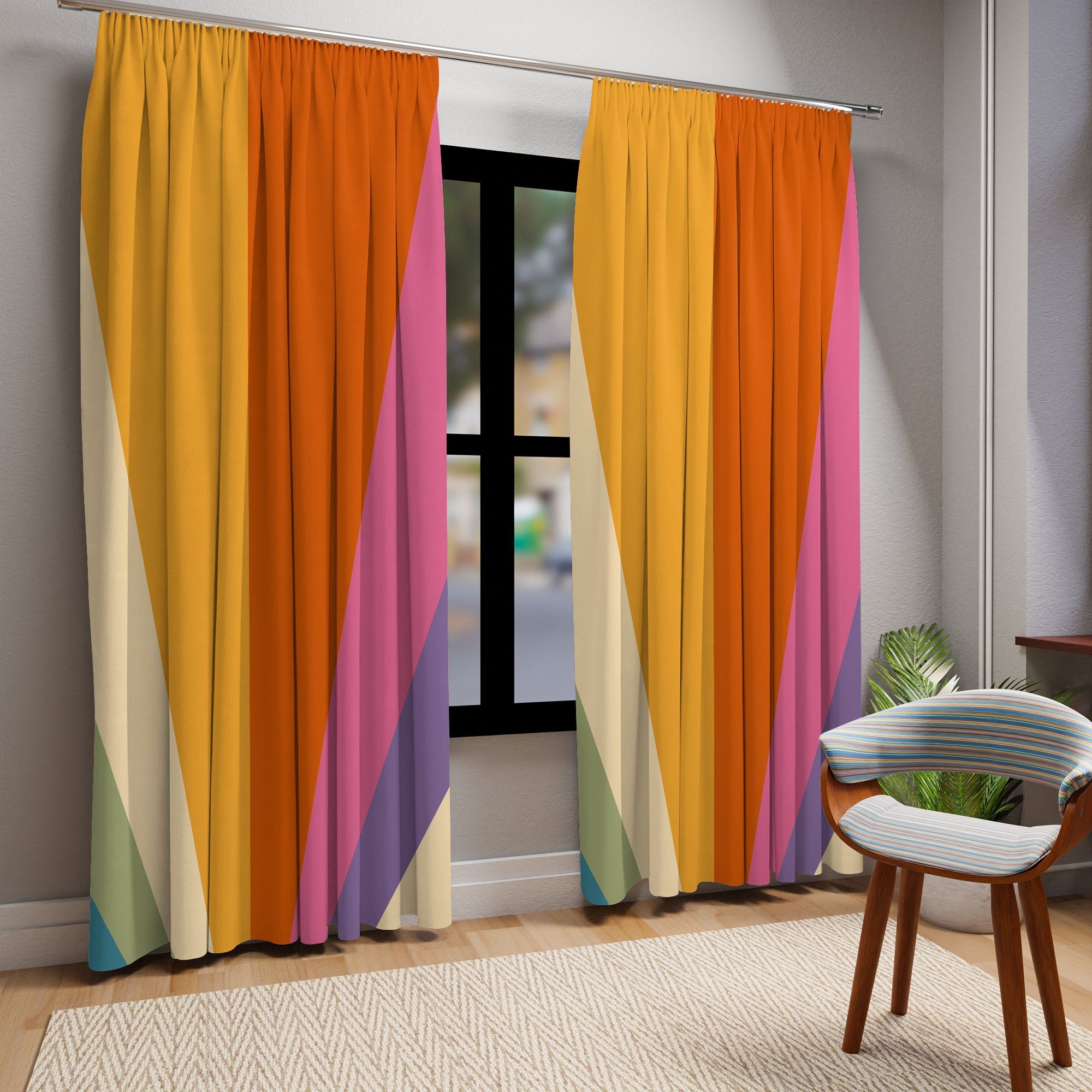 Bring Back the Groove: Embrace Funky Retro Curtains for a Blast from the Past