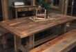 Rustic Kitchen Table With Bench Or Chairs