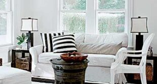 Modern Black And White Striped Rug For Living Room
