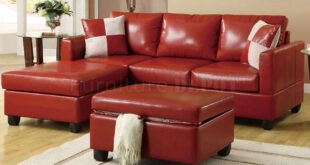 Small Red Leather Sectional Sofas