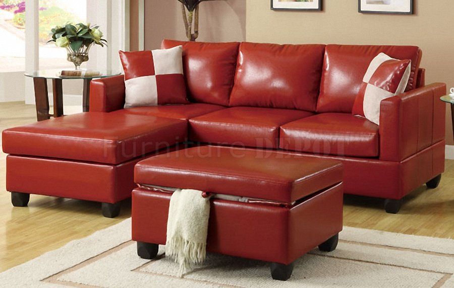 Cozy Elegance: Small Red Leather Sectional Sofas for Stylish Living Spaces