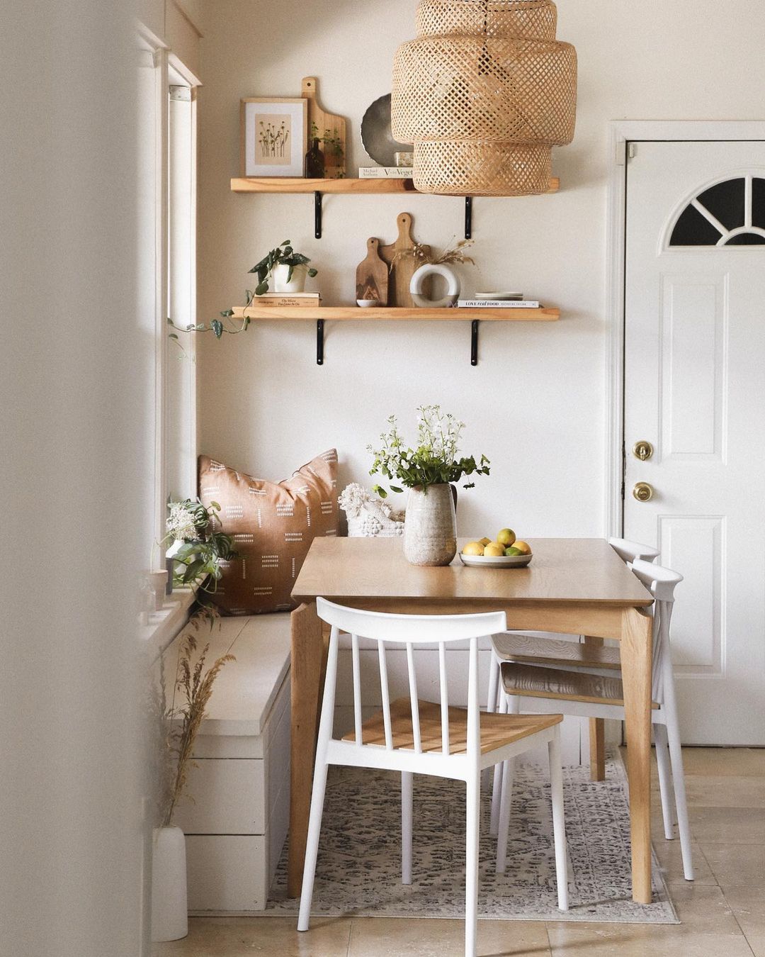 breakfast nook table with bench