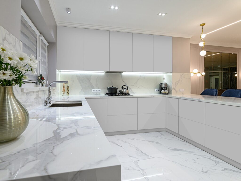 european style modern high gloss kitchen cabinets