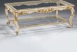 Antique Glass Top Coffee Table