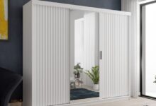 White Wardrobes With Sliding Doors And Mirrors