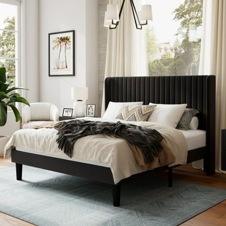 Elevate Your Bedroom Style with a Black Queen Bed Frame with Headboard
