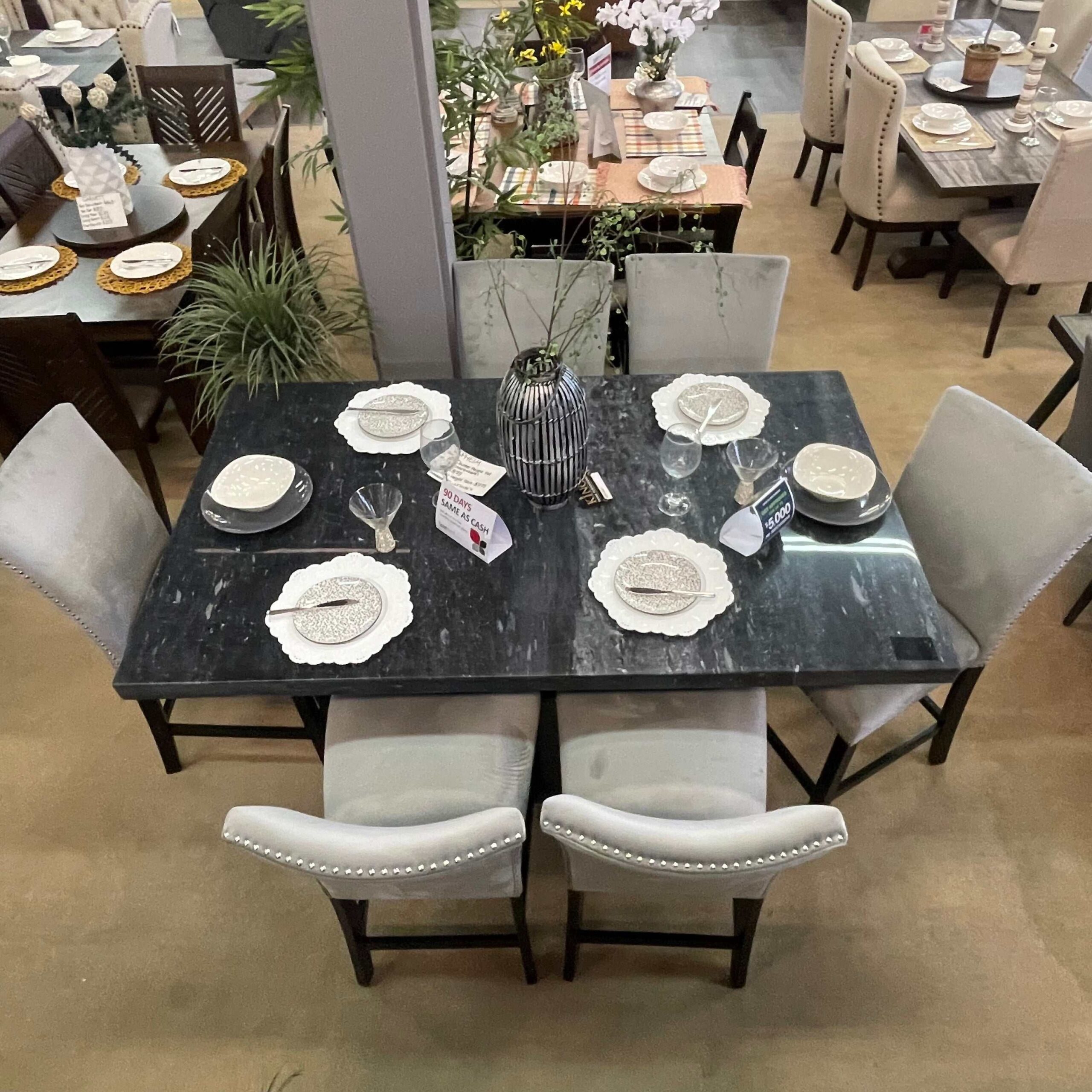 Elevate Your Dining Experience with Counter Height Marble Top Dining Sets