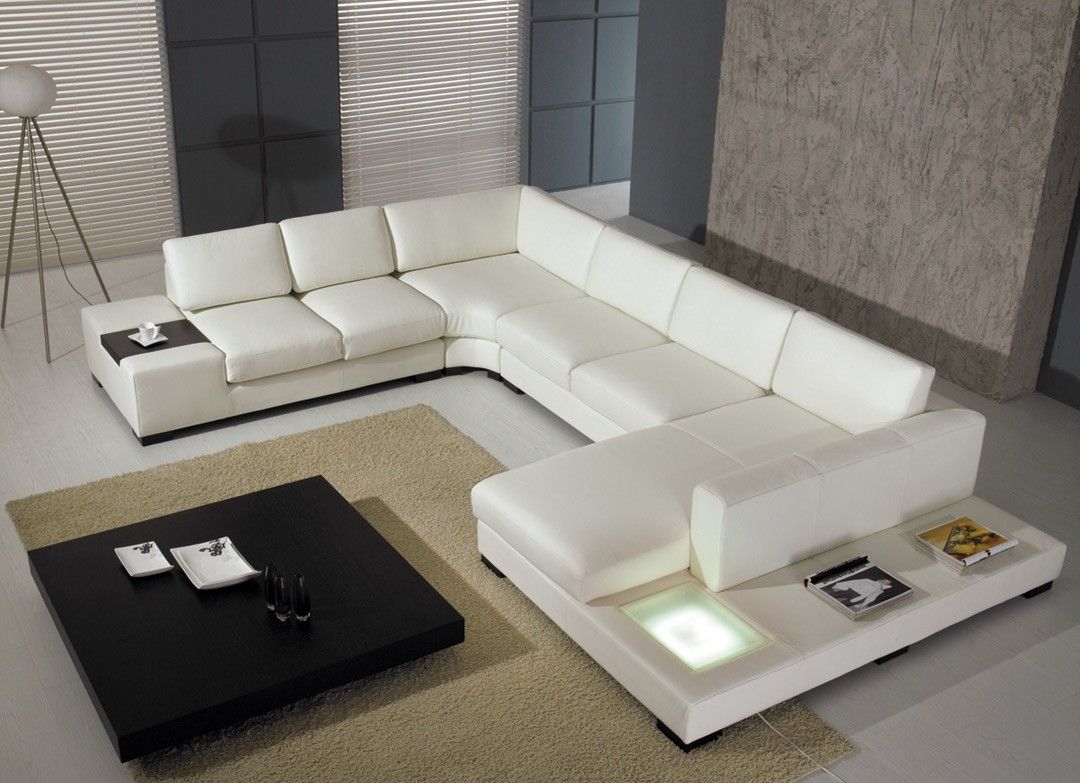 Embrace Contemporary Elegance: The Timeless Appeal of a Modern White Leather Sectional Sofa