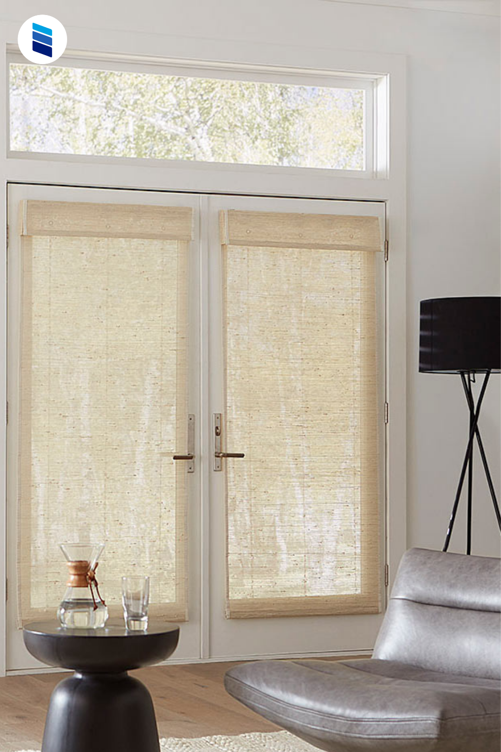 Enhance Your French Doors with Stylish Bamboo Shades