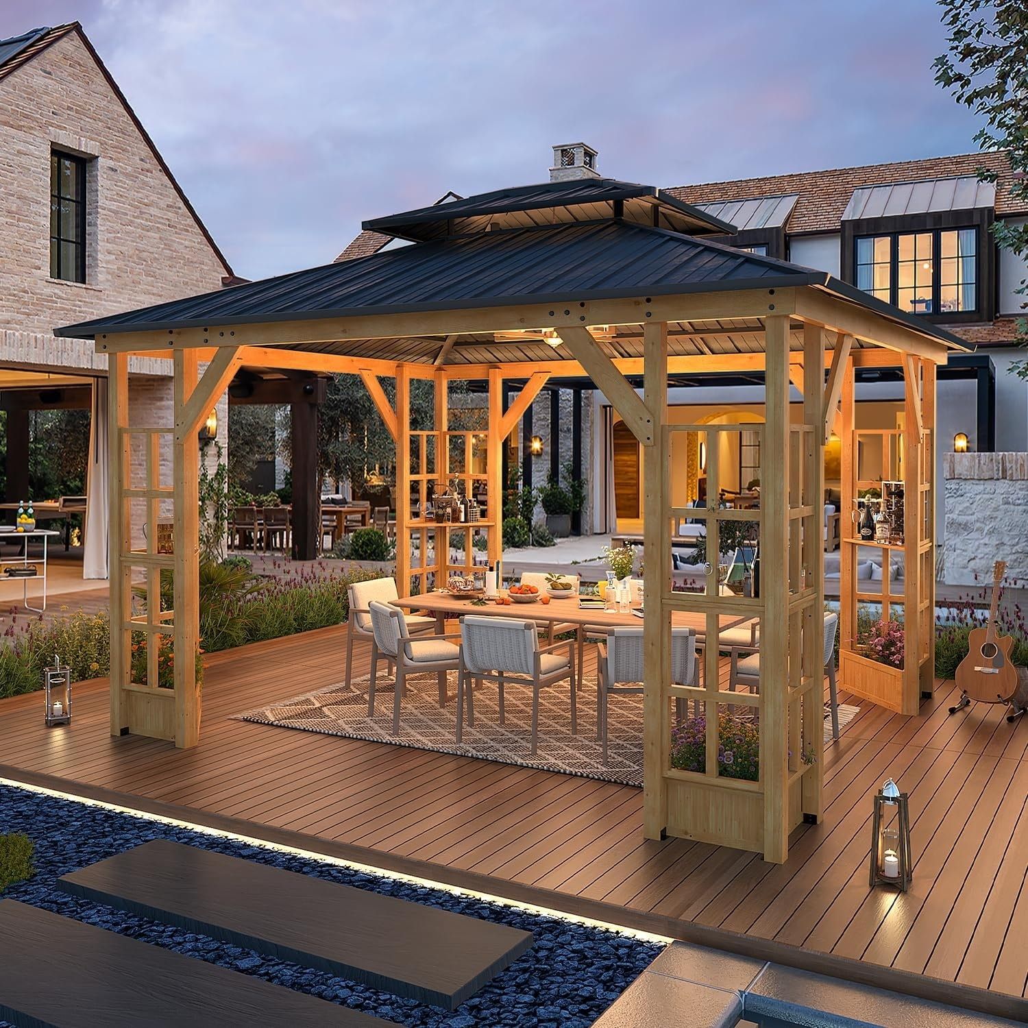 Enhance Your Outdoor Space with a Stunning Wood Gazebo Canopy