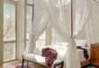 Queen Size Canopy Bed With Curtains