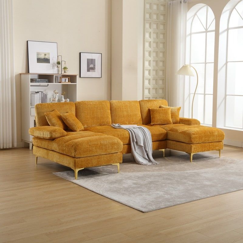 Maximize Comfort and Style with Sectional Sofas Featuring Chaise and Ottoman