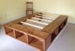 King Platform Bed Frame With Storage For Bedroom