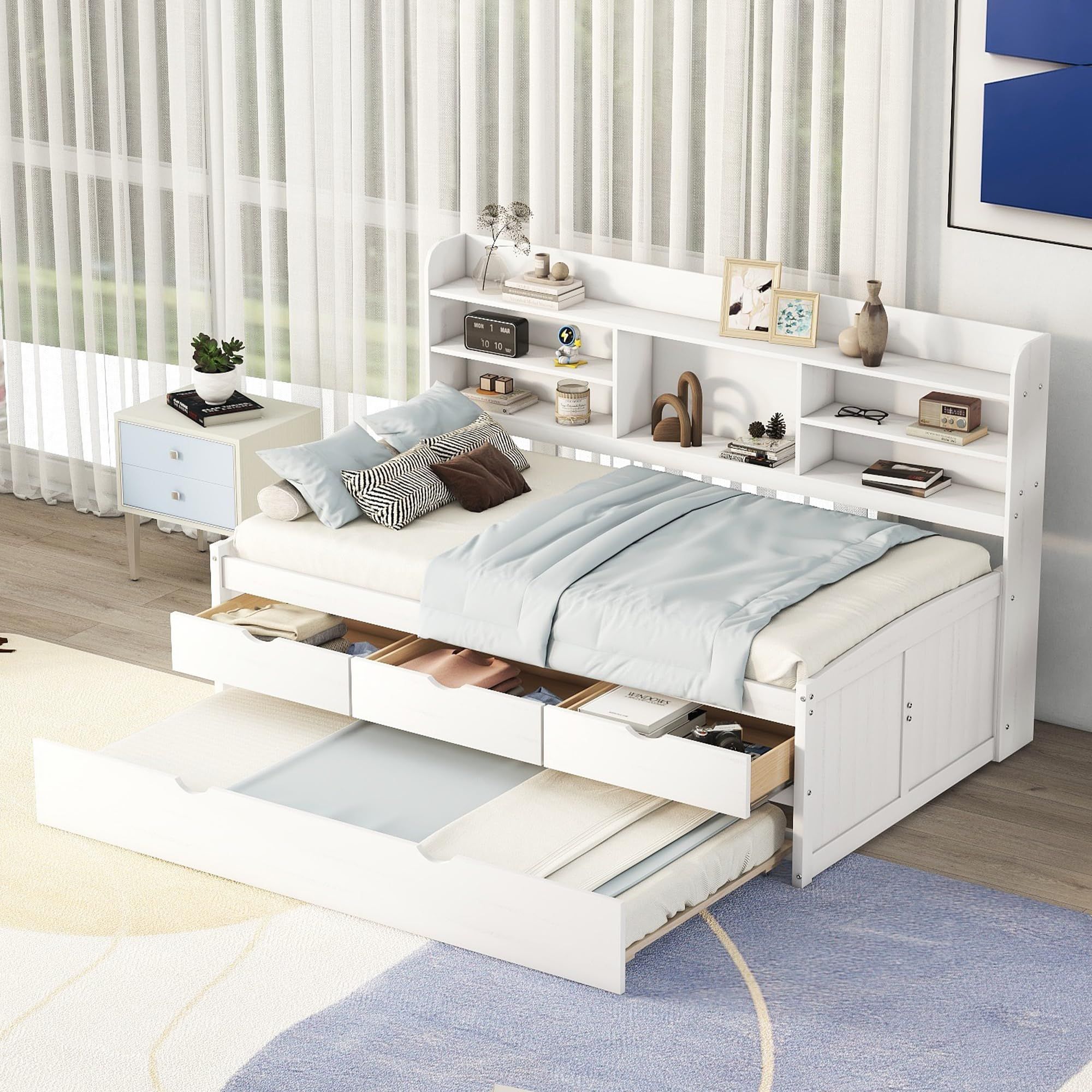Maximize Space and Style with a Twin Trundle Bed with Storage