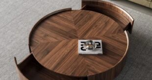 wood coffee table with storage